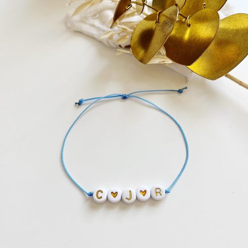 Bracelet "Homme" + Initiale (Coloris aux choix)