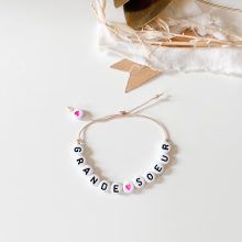 Bracelet Petite Fille « Grande Soeur » (Cordon aux choix)