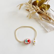 Bracelet « Tulipe » (Porcelaine Rouge)
