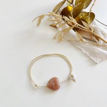 Bracelet « Little Coeur »(Beige Rosé)