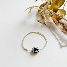 Bracelet « Tulipe » (Porcelaine Noire)