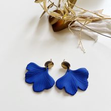 Boucles d’Oreilles « Ginkgo » (Bleu)