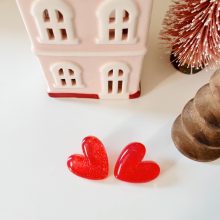 Boucles d’Oreilles « Poco Loco » (Paillette Rouge)