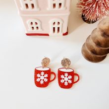 Boucles d’Oreilles « Tasse de Noël »