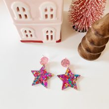 Boucles d’Oreilles « Pink Star »