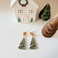 Boucles d’Oreilles « Mon Beau Sapin » (Léopard)