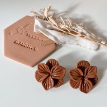 Boucles d’Oreilles « Big Flower » (Marron)