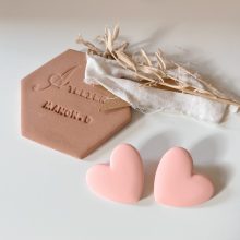 Boucles d’Oreilles « Big Coeur » (Rose)
