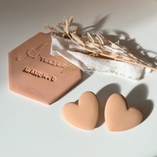 Boucles d’Oreilles « Big Coeur » (Cacao)