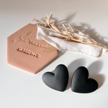 Boucles d’Oreilles « Big Coeur » (Noir)