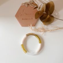 Bracelet « Pia » (Or & Olive)