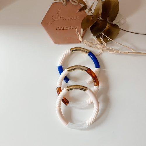 Bracelet « Pia » (Or & Bleu électrique) – Image 2