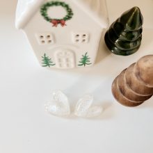 Boucles d’Oreilles « Poco Loco » (Blanc Paillette)