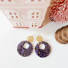 Boucles d’Oreilles « Leolya » (Violet)