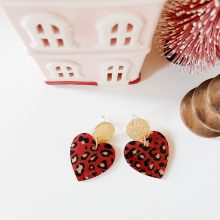 Boucles d’Oreilles « Leolya » (Rouge)