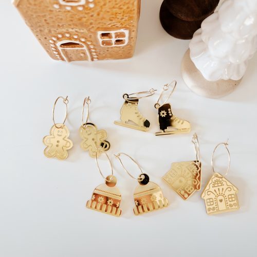 Boucles d'Oreilles "Créoles - Patin à Glace" – Image 2