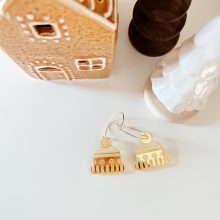 Boucles d’Oreilles « Créoles – Bonnet de Neige »