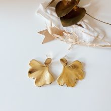 Boucles d’Oreilles « Ginkgo » (Doré)
