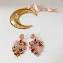 Boucles D&rsquo;Oreilles « Feuilles » (Multicolores)