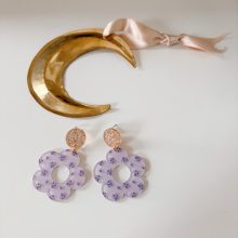 Boucles d&rsquo;Oreilles « Florina » (Violet)