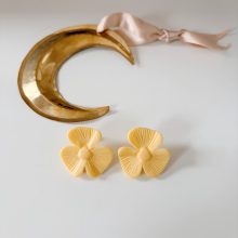 Boucles d&rsquo;Oreilles « Flora » (Jaune)