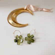 Boucles d&rsquo;Oreilles « Florine » (Vert)