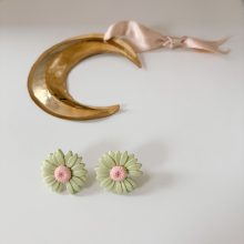 Boucles d&rsquo;Oreilles « Florette » (Vert)