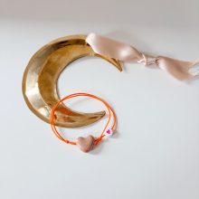 Bracelet « Coeur Porcelaine » (Noisette)