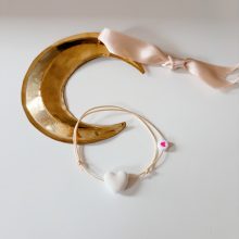Bracelet « Coeur Porcelaine » (Blanc)
