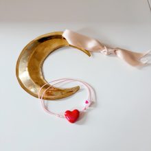 Bracelet « Coeur Porcelaine » (Rouge)