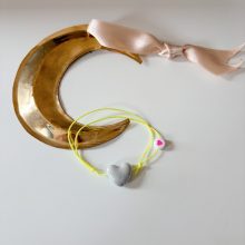 Bracelet « Coeur Porcelaine » (Gris)