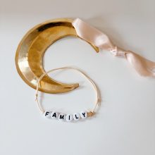 Bracelet «Mot aux choix» (Lien Beige & Etoile)