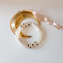 Bracelet « Mia » (Pois & Beige)