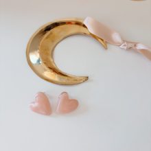 Boucles d&rsquo;Oreilles « Little Coeur » (Rose)