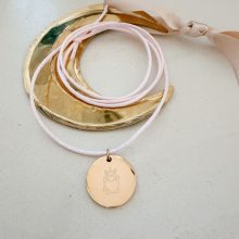 Collier Petite Fille « Licorne » (Cordon aux choix – Gravure verso aux choix)