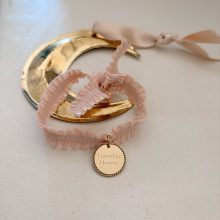 Bracelet élastique « Médaille Torsadée » (gravure aux choix)