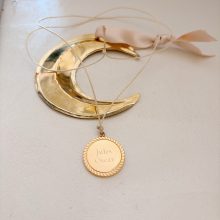 Sautoir « Médaille gladiateur » (Gravure aux choix – Cordon Lurex Or)