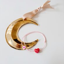 Bracelet « Little Coeur Porcelaine » (Rouge)