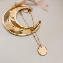 Collier « chaîne torsadée – médaille torsadée » (Gravure aux choix)