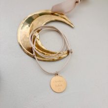 Collier « Médaille Anneau » (Gravure & Cordon aux choix)