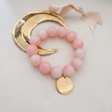 Bracelet « Zoé » (Rose – Gravure aux choix)