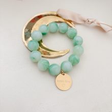 Bracelet « Zoé » (Vert – Gravure aux choix)
