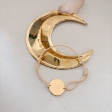 Bracelet « Médaille 16mm »  (Gravure & Cordon aux choix)