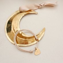 Bracelet « Médaille Coeur » (Initiale & Cordon aux choix)